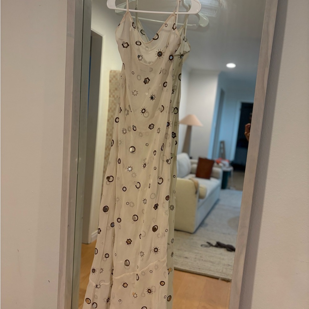 Reformation Cream Maxi Dress with Embellishments - Picture 4 of 4